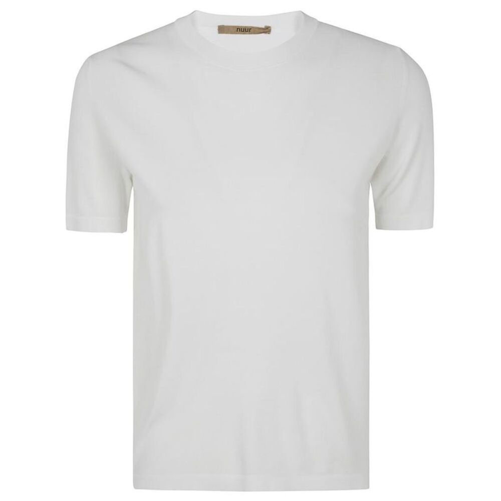 NUUR Women's Fine Knit Short Sleeve T-Shirt Women WHITE T-Shirts & Tops